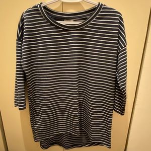 Vero Moda 3/4 sleeve navy & white stripe top